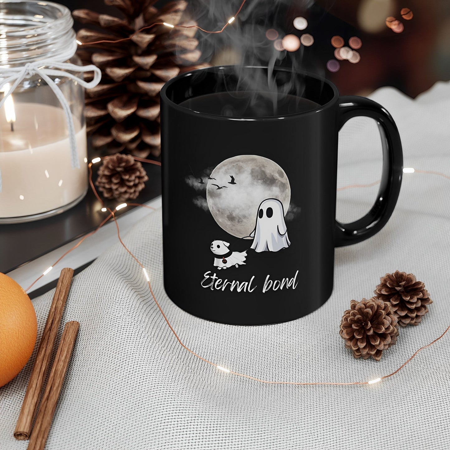 Ghost Walking Dog Mug - Eternal Bond - Dog Lover Mug