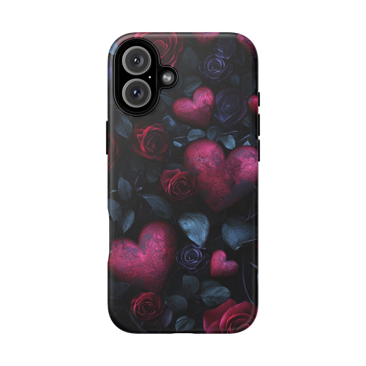 Hearts and Roses Phone Case - Gothic Valentine Phone Cases for iPhone 16 15 14 13 12 11, Samsung Galaxy & Google Pixel