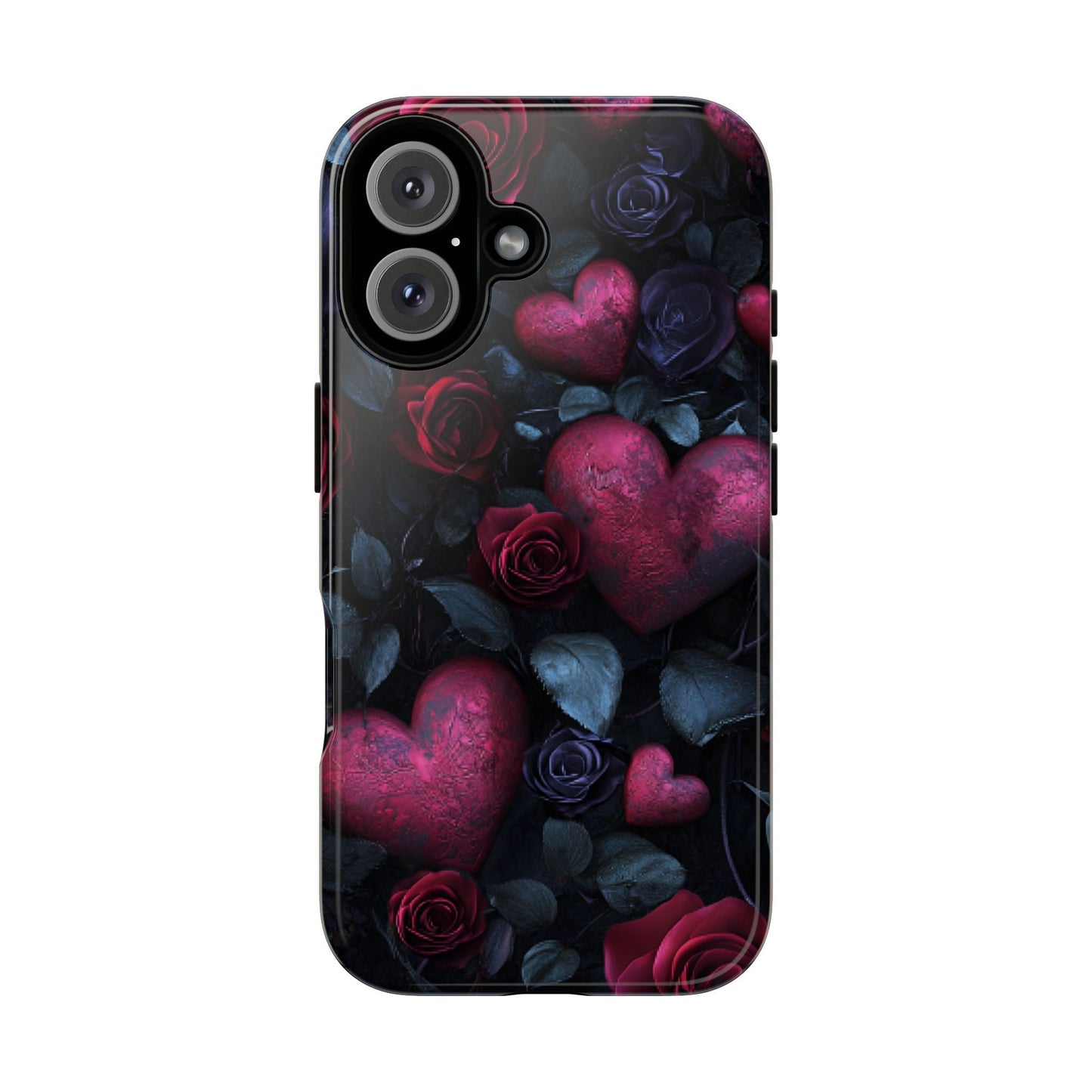 Hearts and Roses Phone Case - Gothic Valentine Phone Cases for iPhone 16 15 14 13 12 11, Samsung Galaxy & Google Pixel