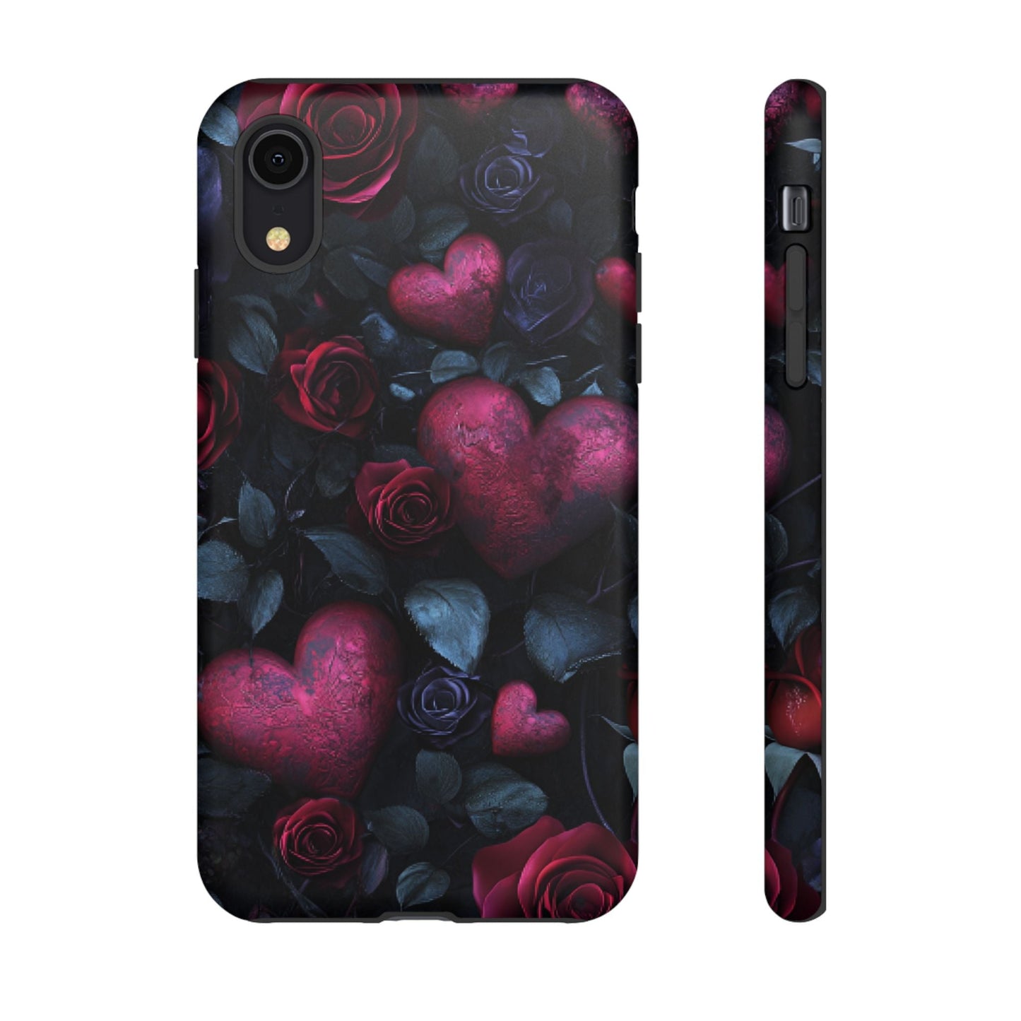 Hearts and Roses Phone Case - Gothic Valentine Phone Cases for iPhone 16 15 14 13 12 11, Samsung Galaxy & Google Pixel