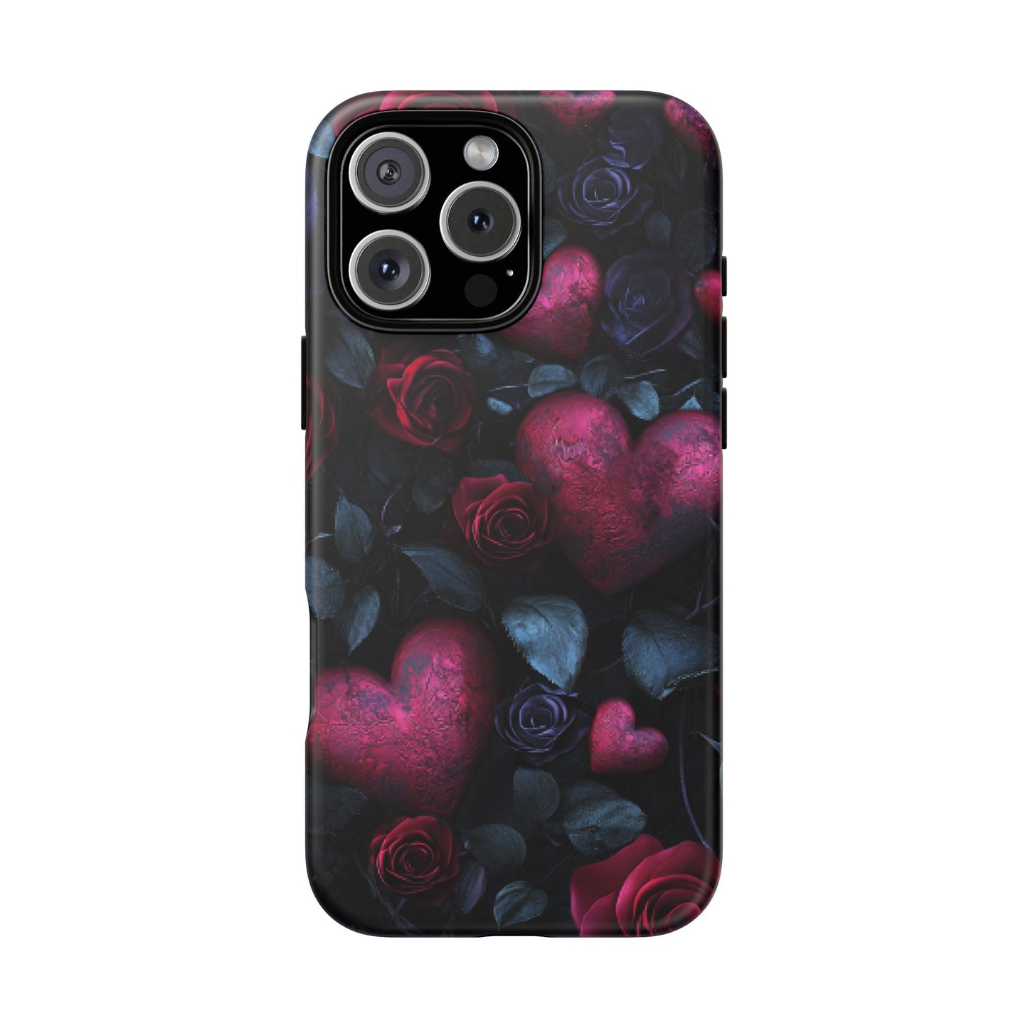 Hearts and Roses Phone Case - Gothic Valentine Phone Cases for iPhone 16 15 14 13 12 11, Samsung Galaxy & Google Pixel