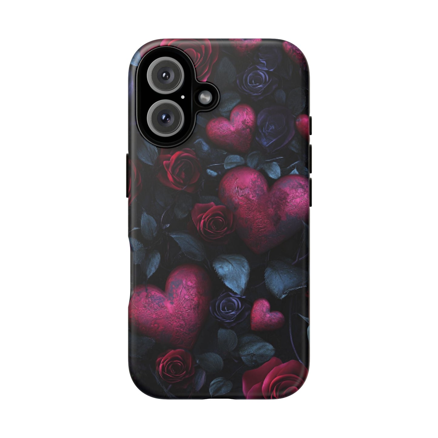 Hearts and Roses Phone Case - Gothic Valentine Phone Cases for iPhone 16 15 14 13 12 11, Samsung Galaxy & Google Pixel