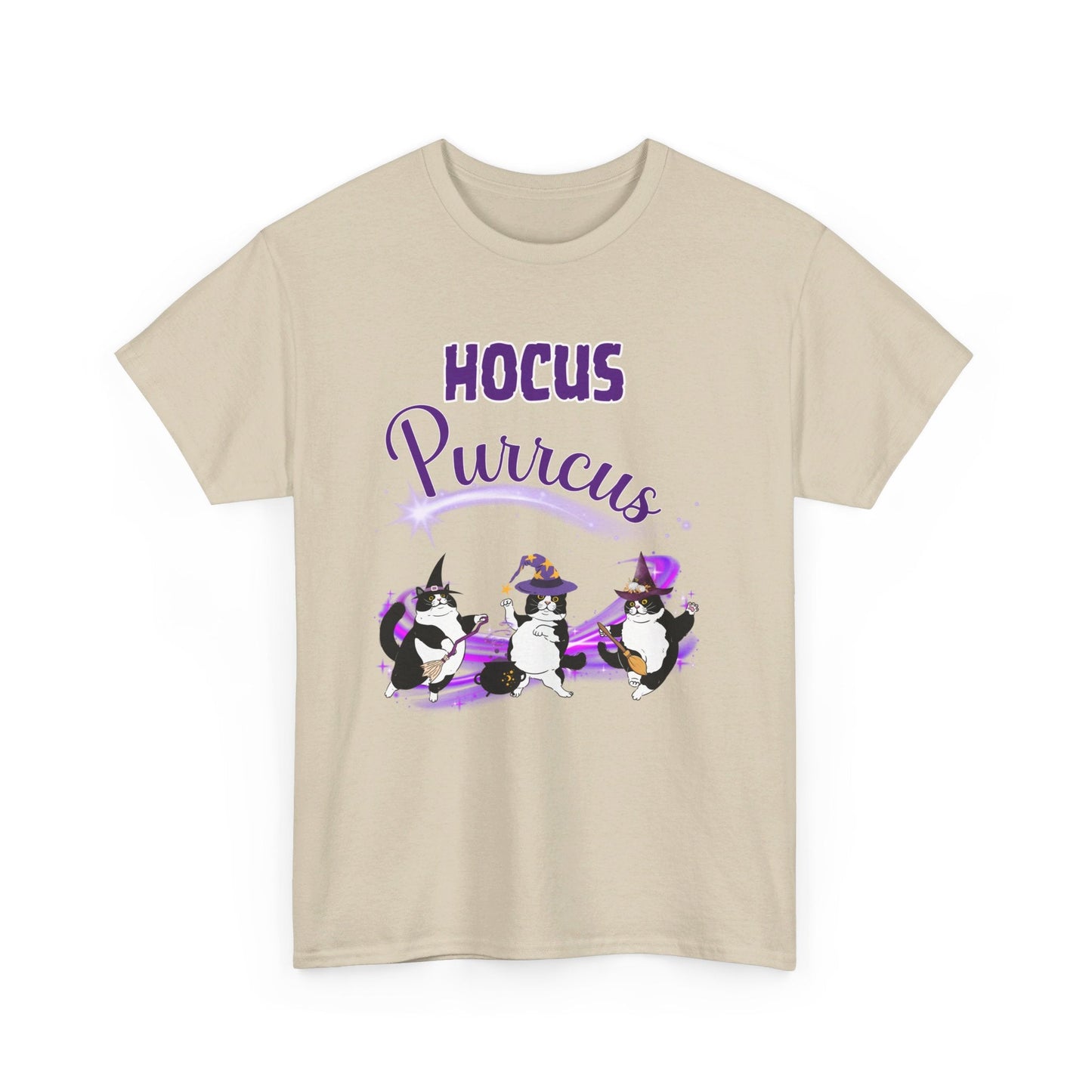 Hocus Pocus T-Shirt with Cute Cats - Hocus Purrcus - Funny Cat Halloween Tee - Boo and Bewear