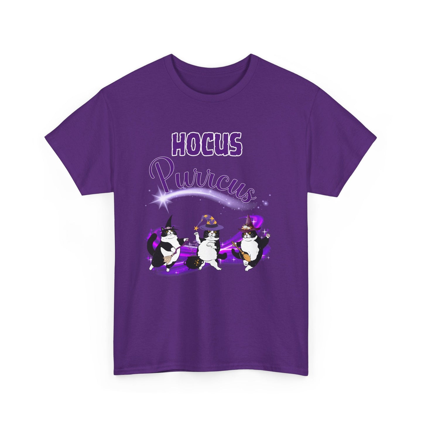 Hocus Pocus T-Shirt with Cute Cats - Hocus Purrcus - Funny Cat Halloween Tee - Boo and Bewear