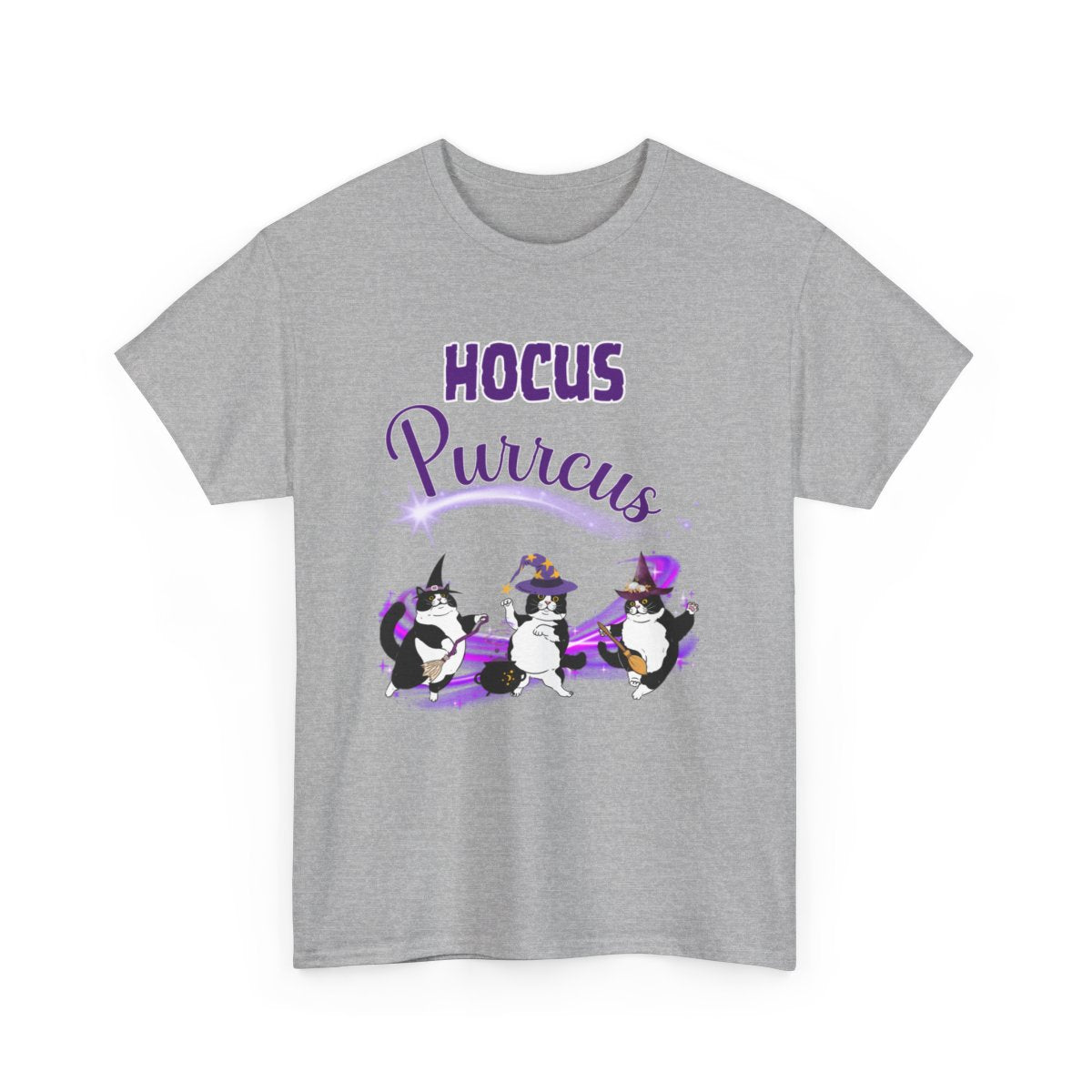 Hocus Pocus T-Shirt with Cute Cats - Hocus Purrcus - Funny Cat Halloween Tee - Boo and Bewear