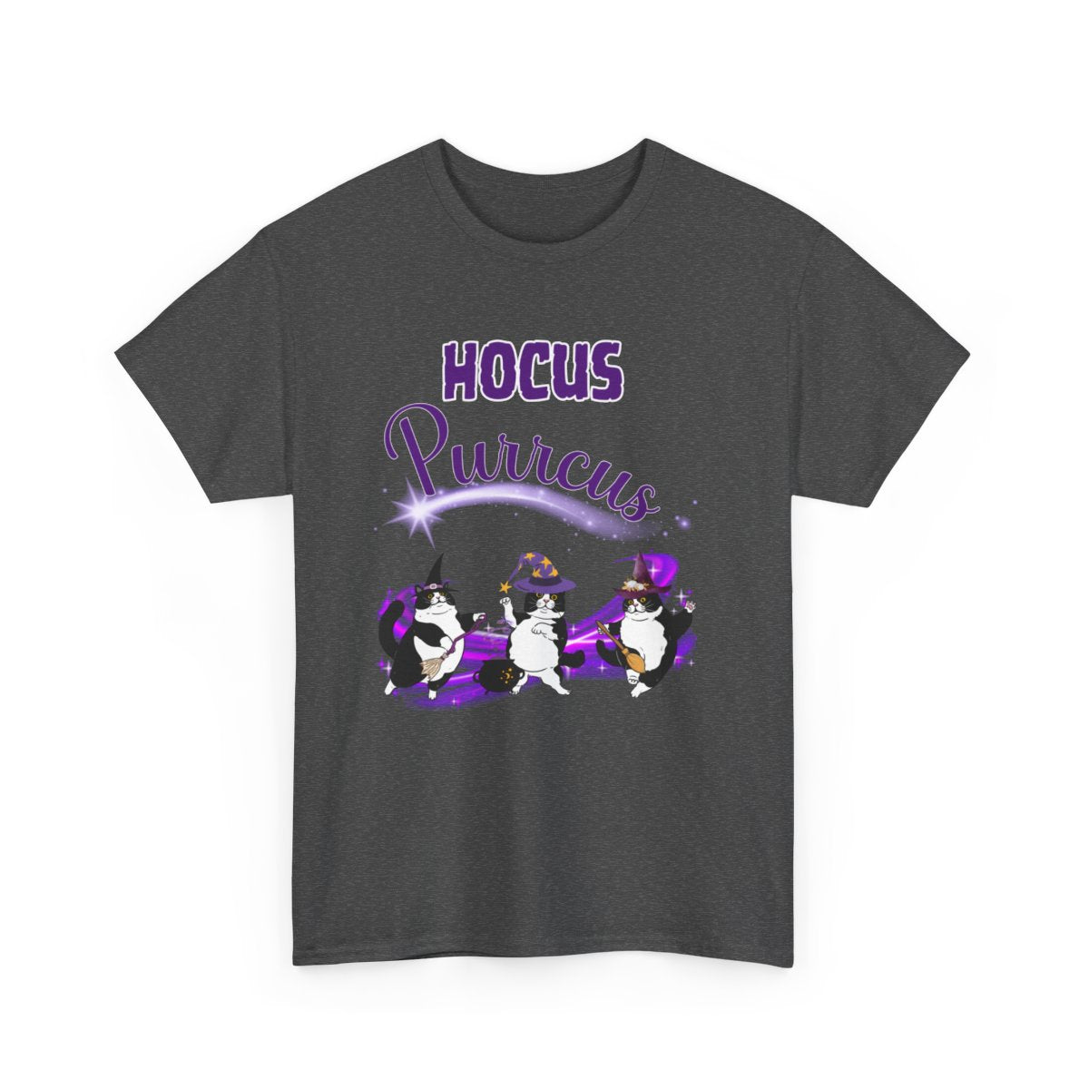 Hocus Pocus T-Shirt with Cute Cats - Hocus Purrcus - Funny Cat Halloween Tee - Boo and Bewear