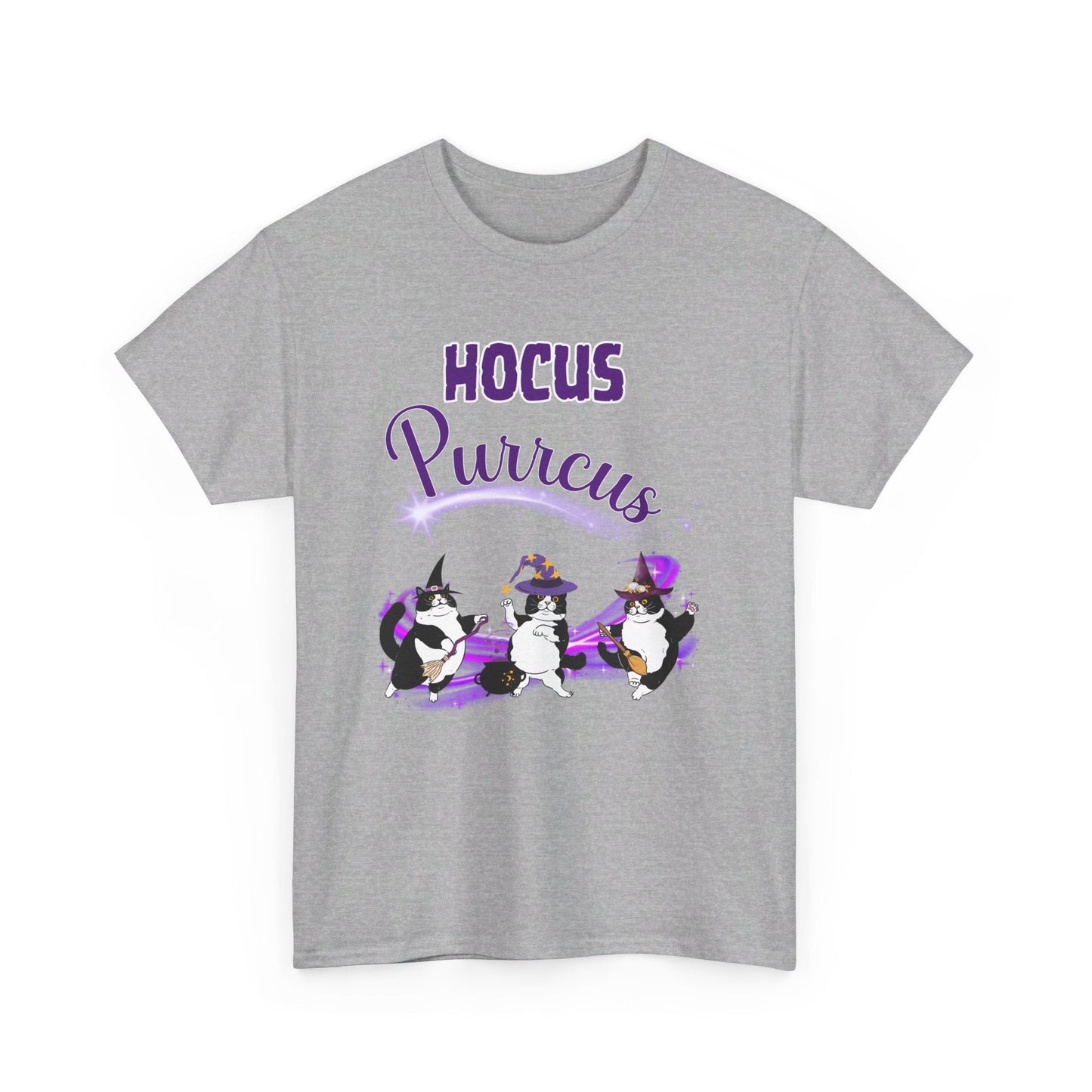 Hocus Pocus T-Shirt with Cute Cats - Hocus Purrcus - Funny Cat Halloween Tee - Boo and Bewear