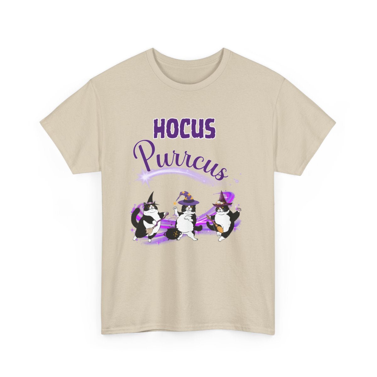 Hocus Pocus T-Shirt with Cute Cats - Hocus Purrcus - Funny Cat Halloween Tee - Boo and Bewear