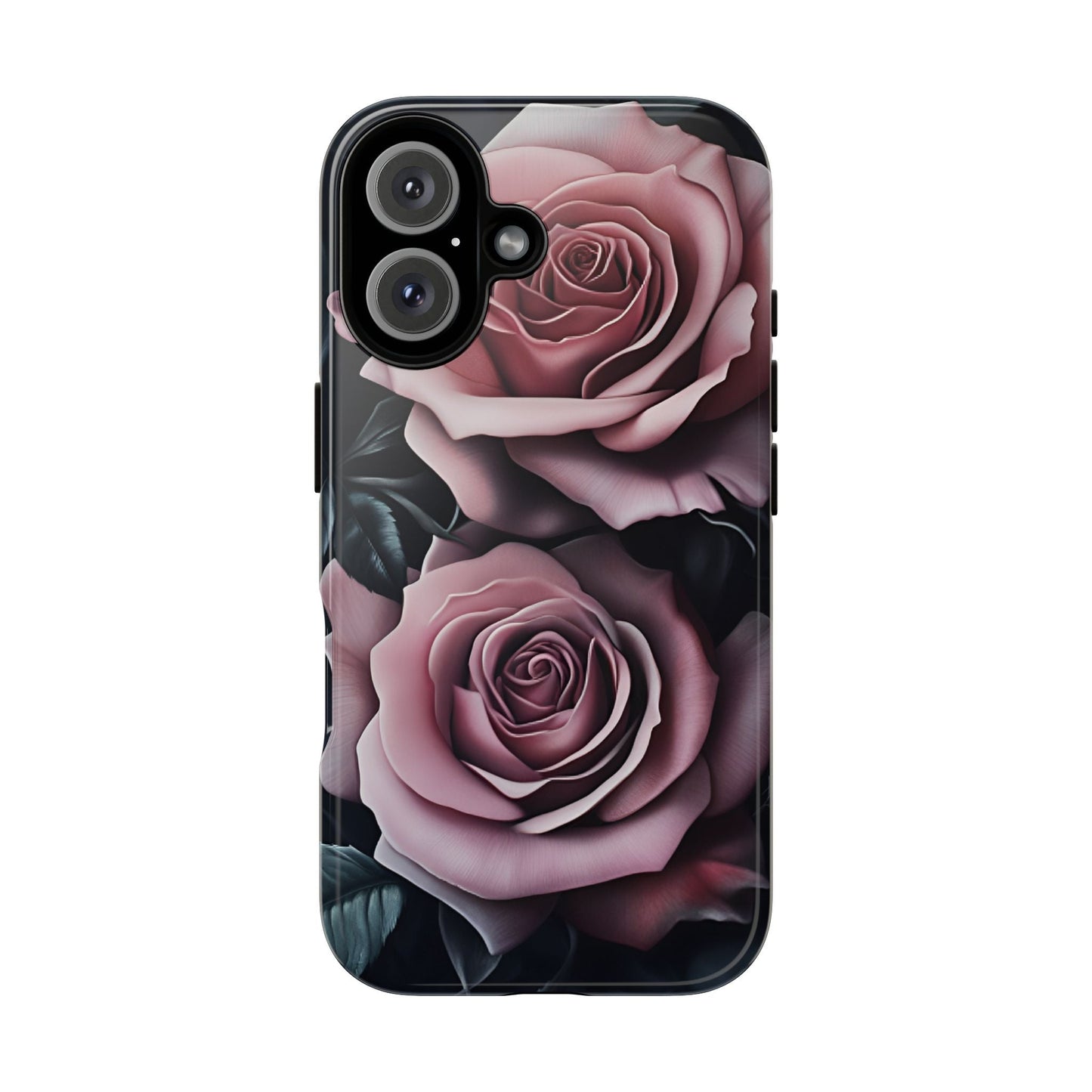 Pastel Goth Roses Phone Case - Gothic Black and Pink Flowers Phone Cases - iPhone 16 15 14 13 12 11, Samsung Galaxy & Google Pixel Phone Covers - Boo and Bewear