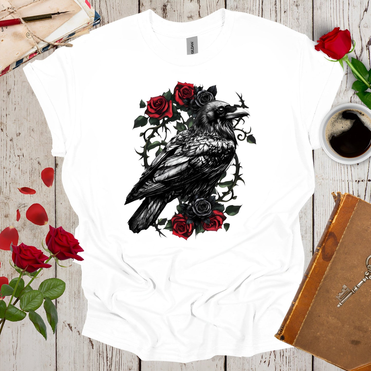 Raven T-Shirt - Vintage Gothic Clothing - Boo and Bewear