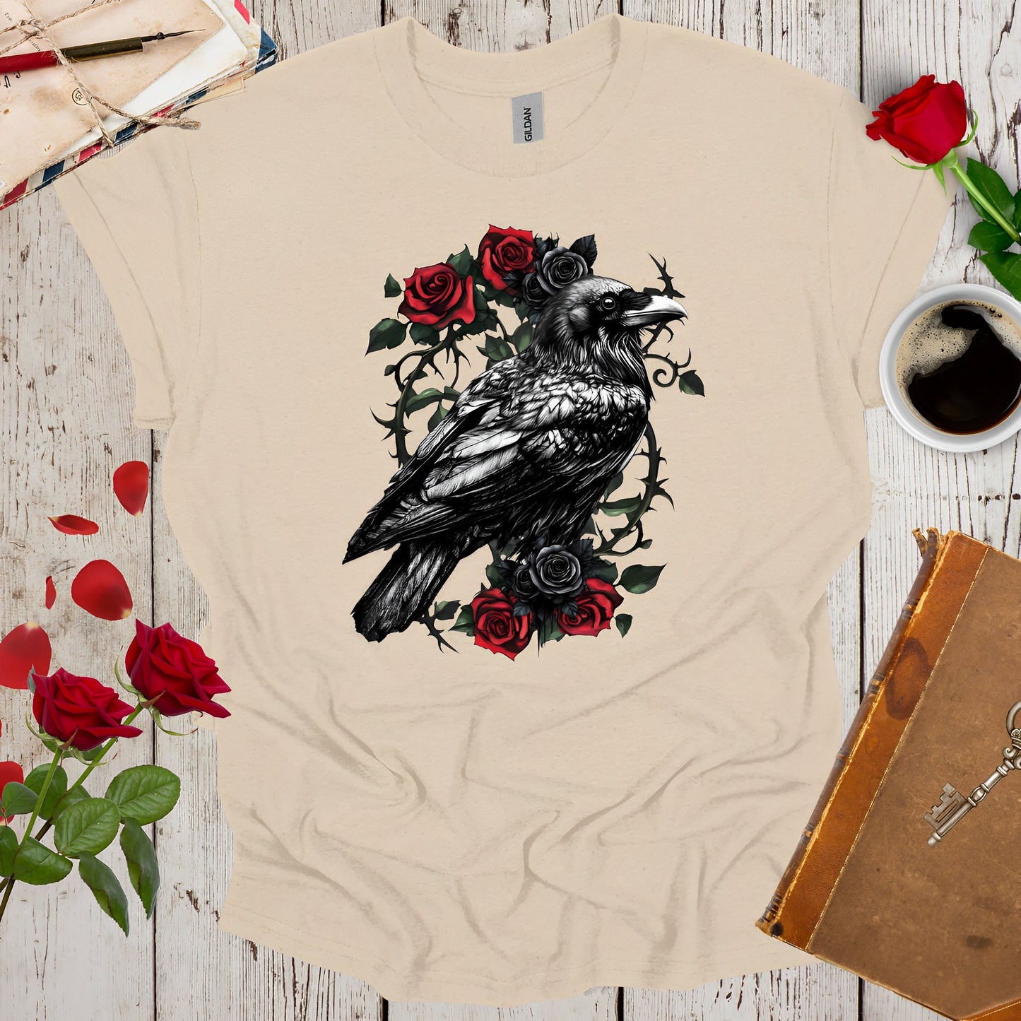 Raven T-Shirt - Vintage Gothic Clothing - Boo and Bewear