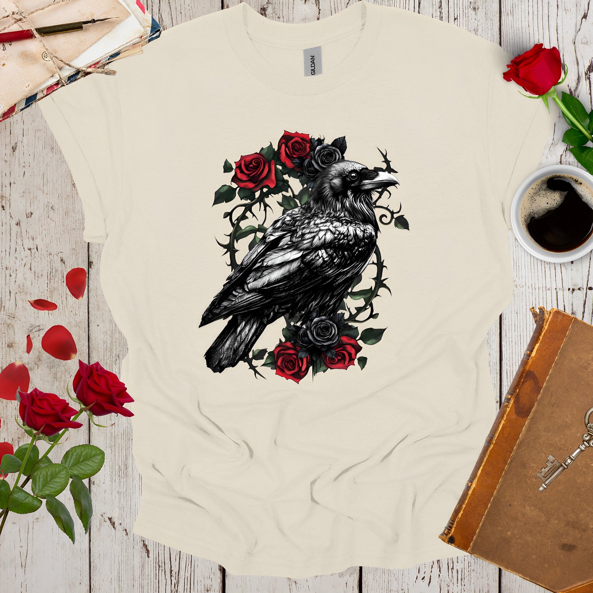 Raven T-Shirt - Vintage Gothic Clothing - Boo and Bewear