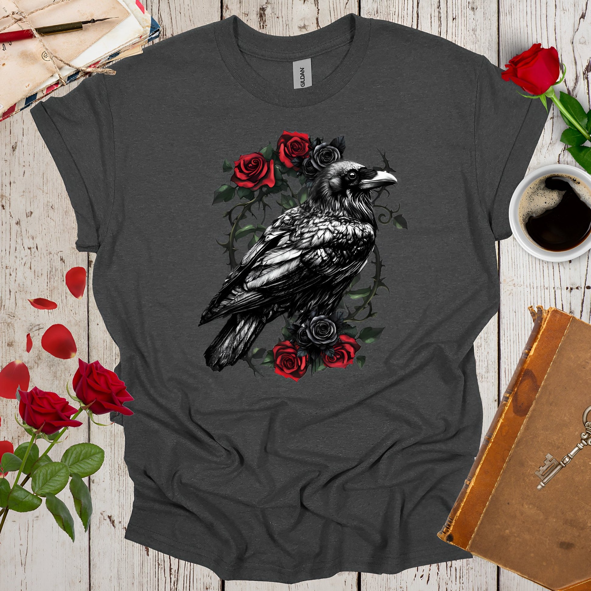 Raven T-Shirt - Vintage Gothic Clothing - Boo and Bewear