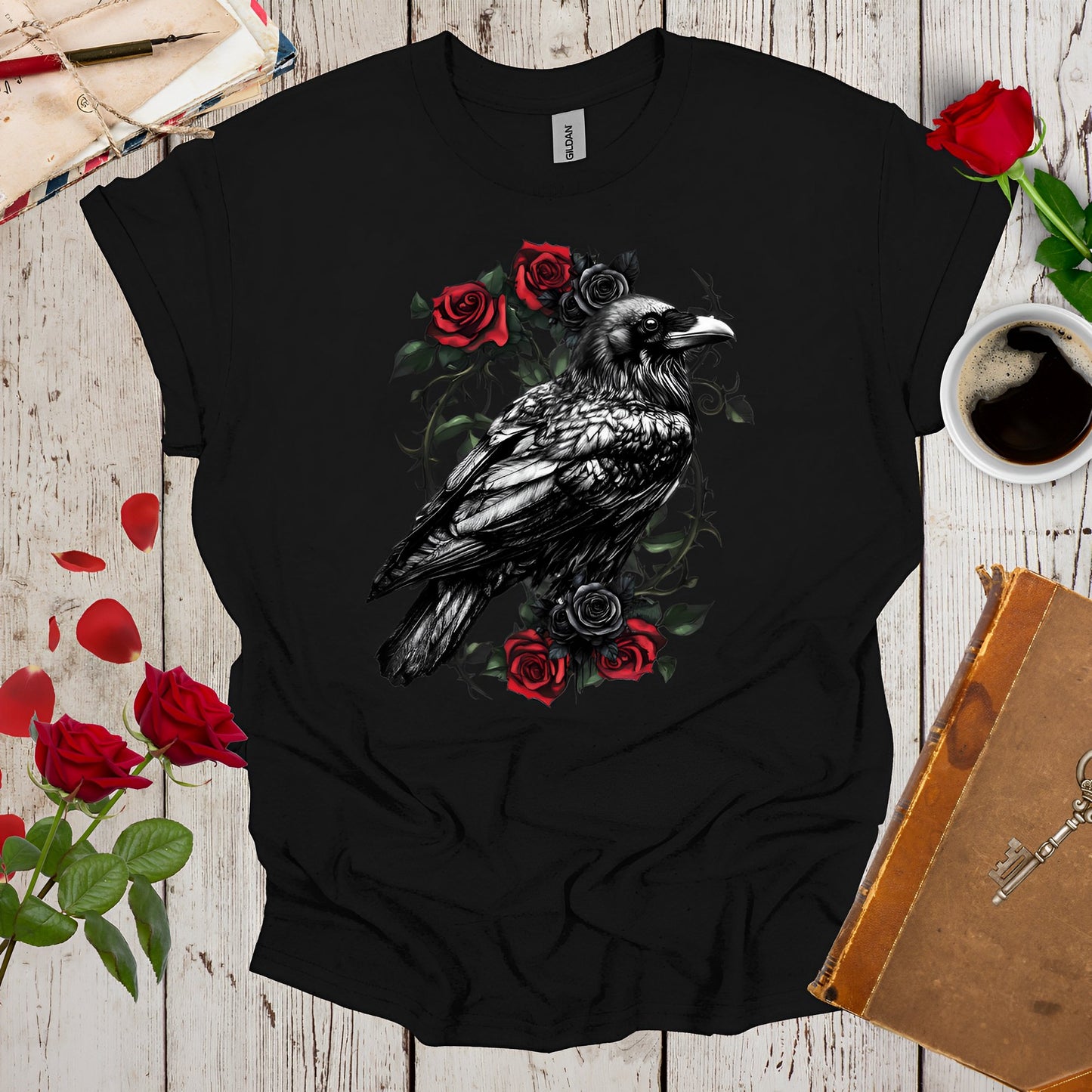 Raven T-Shirt - Vintage Gothic Clothing - Boo and Bewear