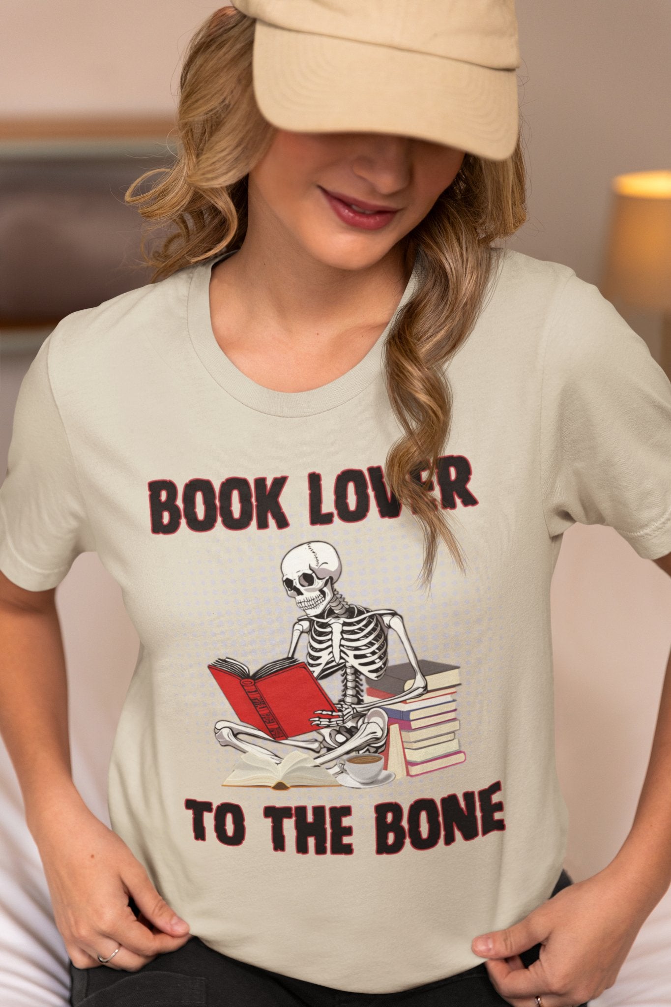 Reading Skeleton T-Shirt - Book Lover to the Bone