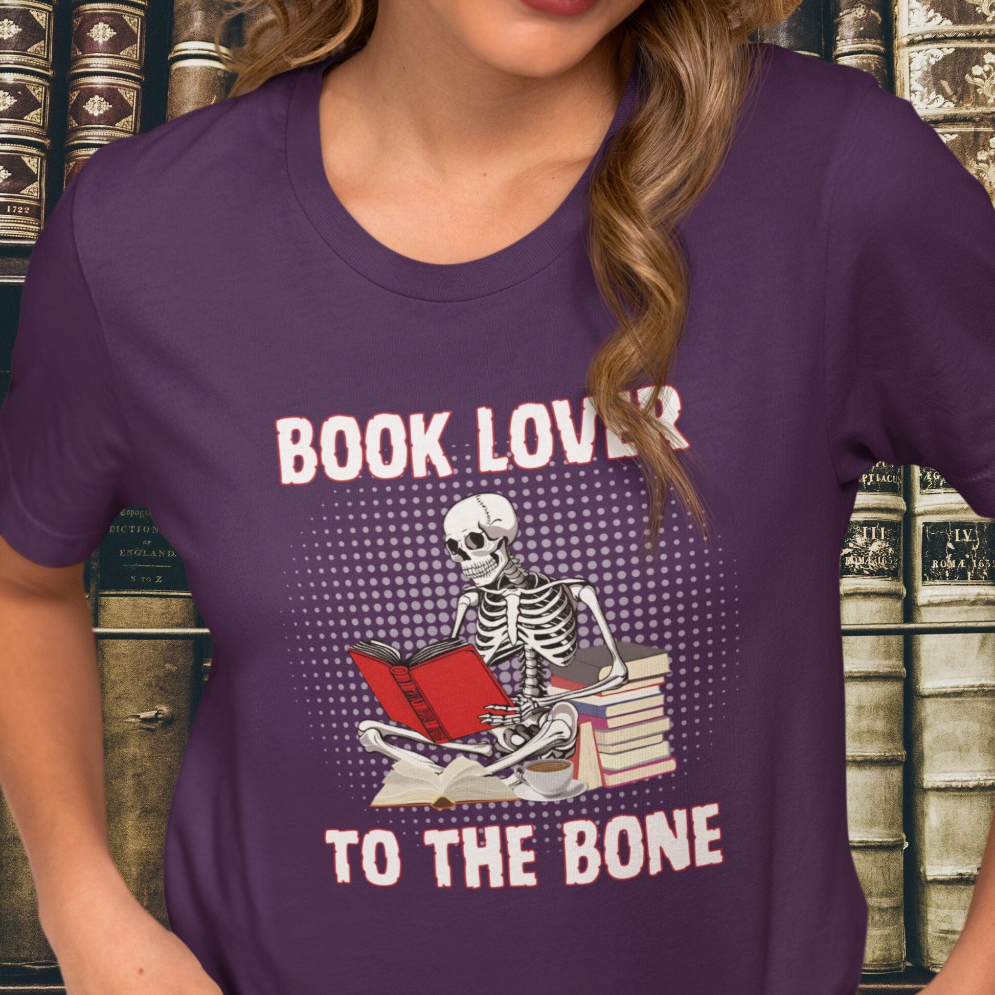 Reading Skeleton T-Shirt - Book Lover to the Bone - Boo and Bewear