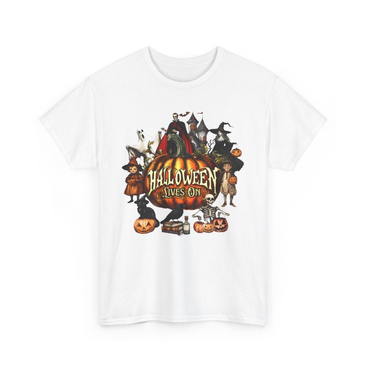 Retro Halloween Pumpkin T-Shirt - Halloween Lives On - Boo and Bewear