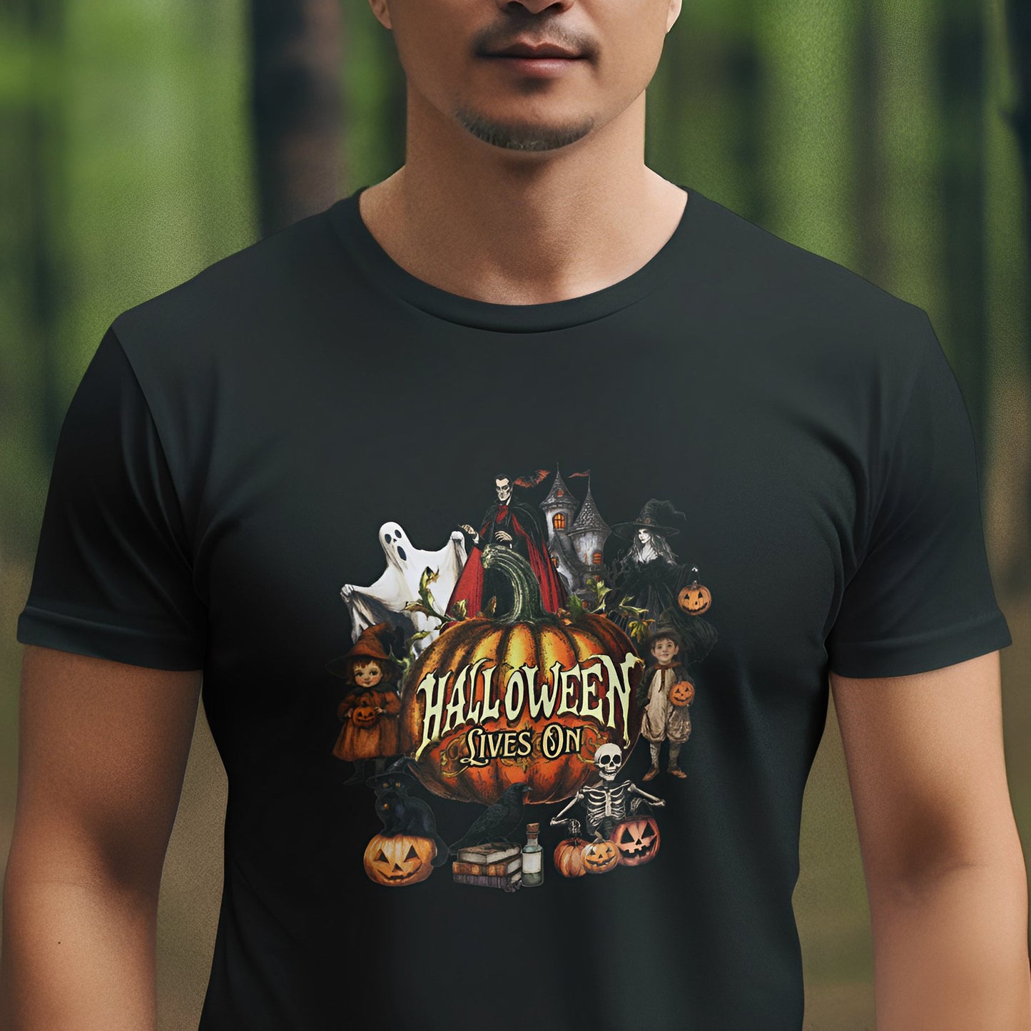 Retro Halloween Pumpkin T-Shirt - Halloween Lives On