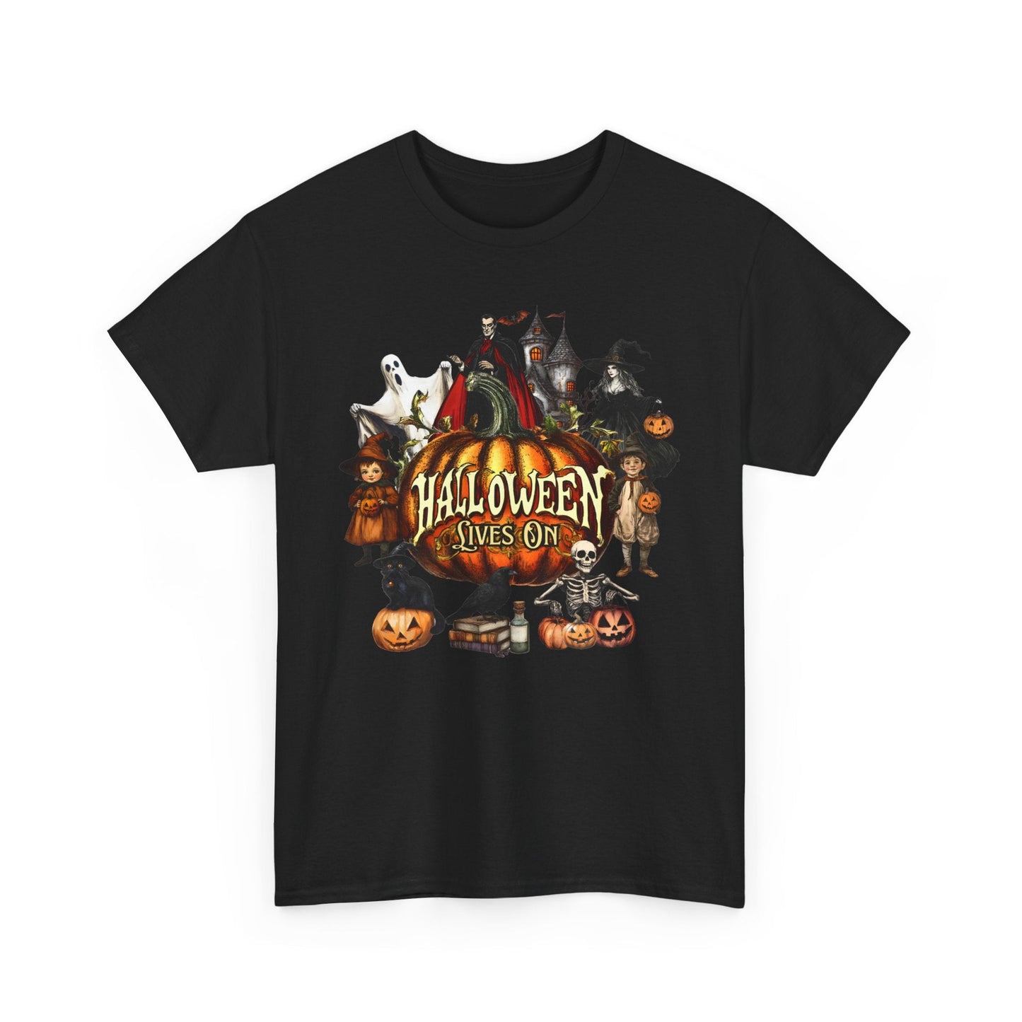 Retro Halloween Pumpkin T-Shirt - Halloween Lives On - Boo and Bewear