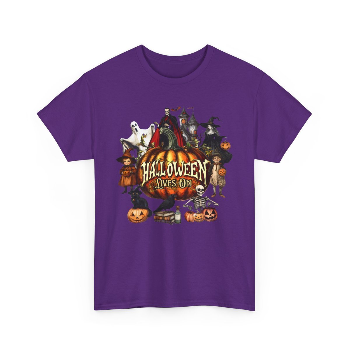 Retro Halloween Pumpkin T-Shirt - Halloween Lives On - Boo and Bewear