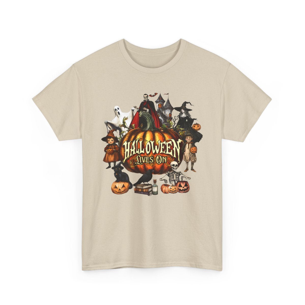 Retro Halloween Pumpkin T-Shirt - Halloween Lives On - Boo and Bewear