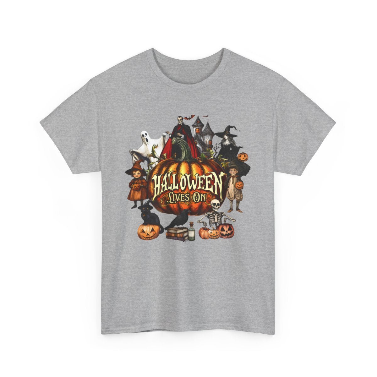 Retro Halloween Pumpkin T-Shirt - Halloween Lives On - Boo and Bewear