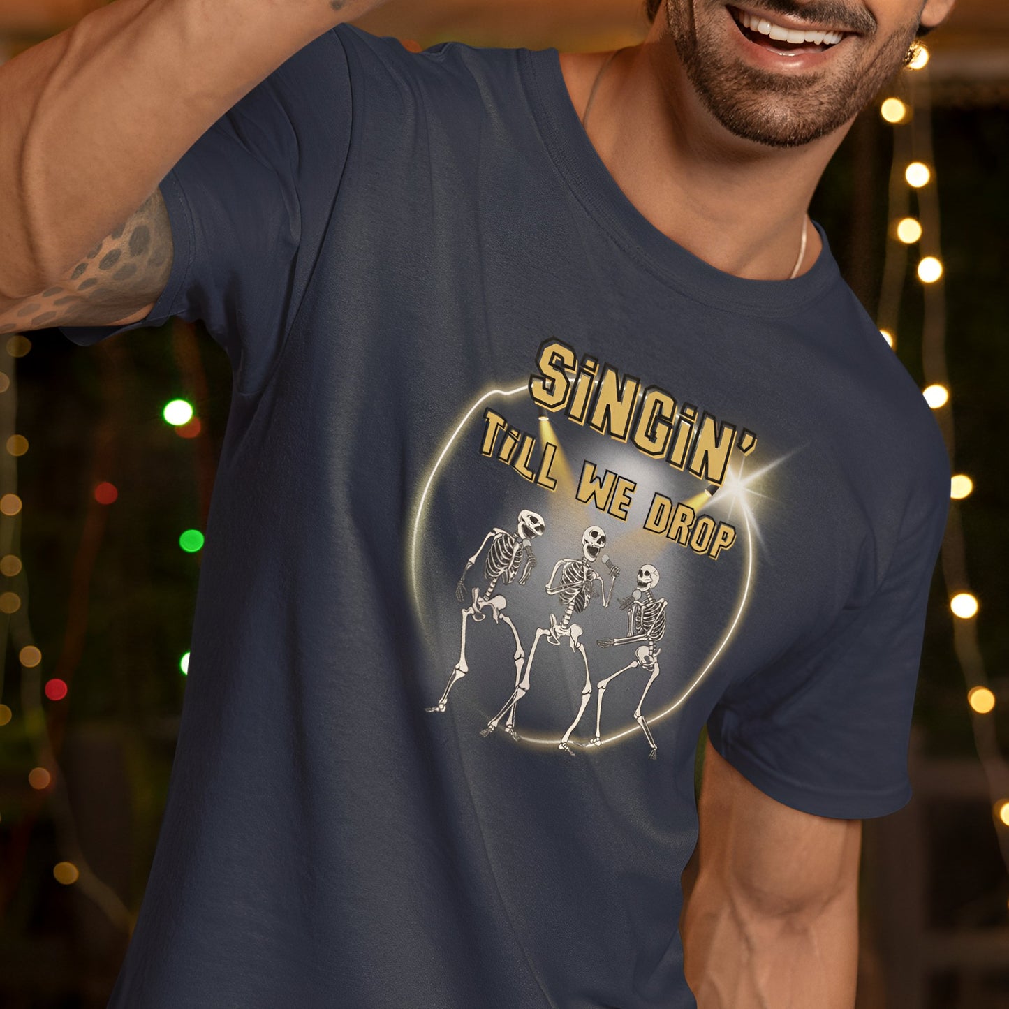 Singing Skeletons T-Shirt - Singin' Till We Drop - Boo and Bewear