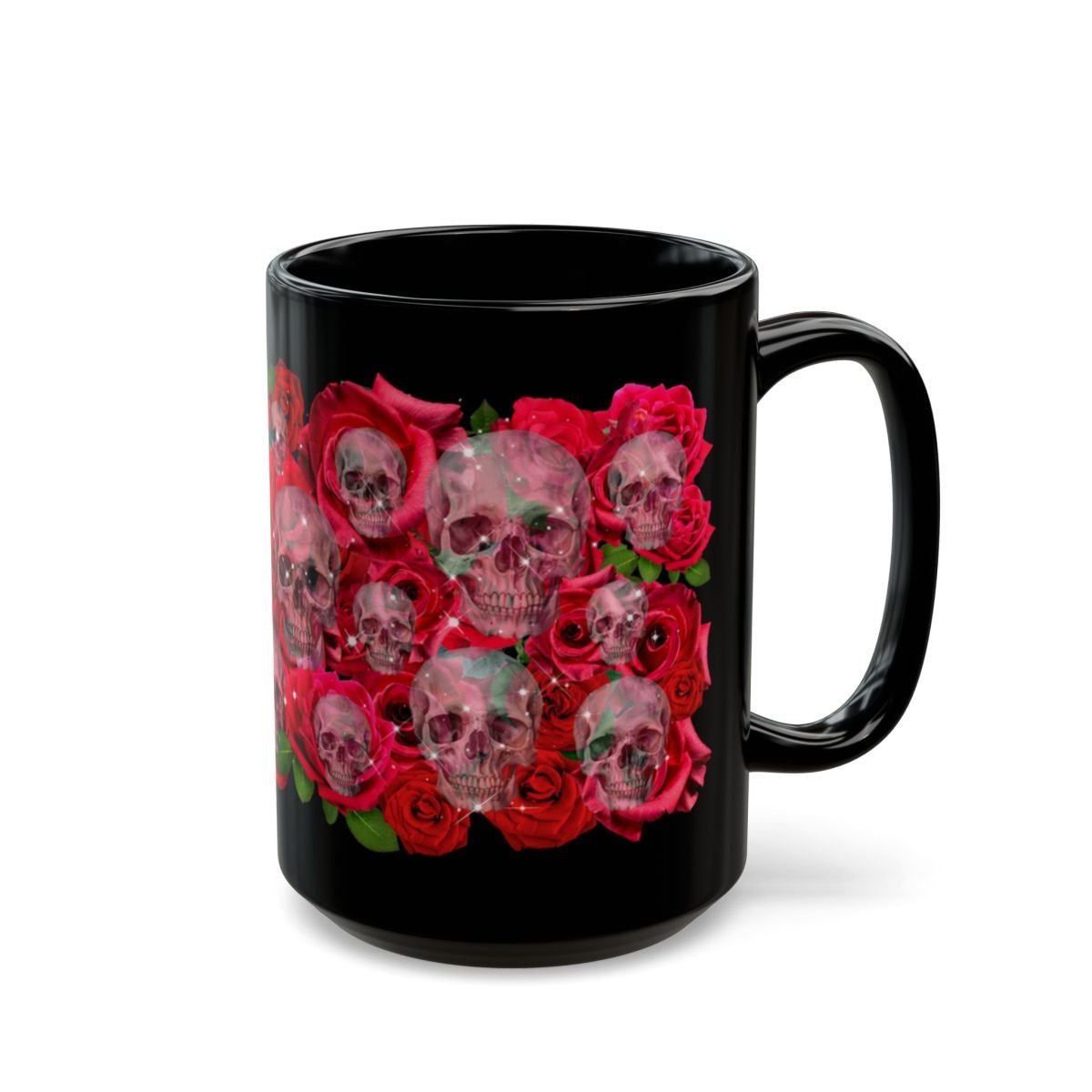 Skulls and Roses Mug - Halloween Skeleton Mugs - Boo and Bewear