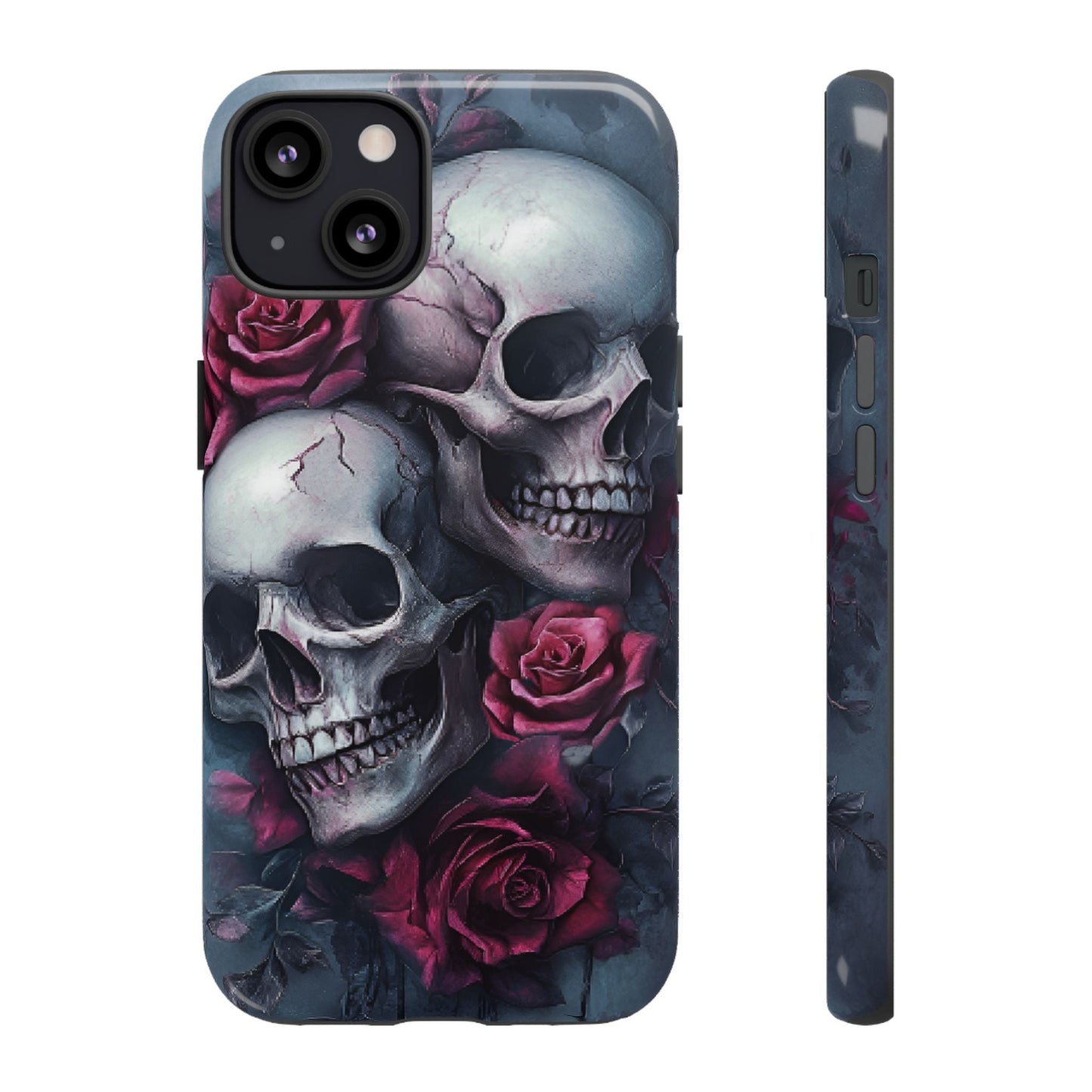 Skulls and Roses Phone Case - Gothic Dark Romance Phone Cases - iPhone 16 15 14 13 12 11, Samsung Galaxy & Google Pixel Phone Covers - Boo and Bewear