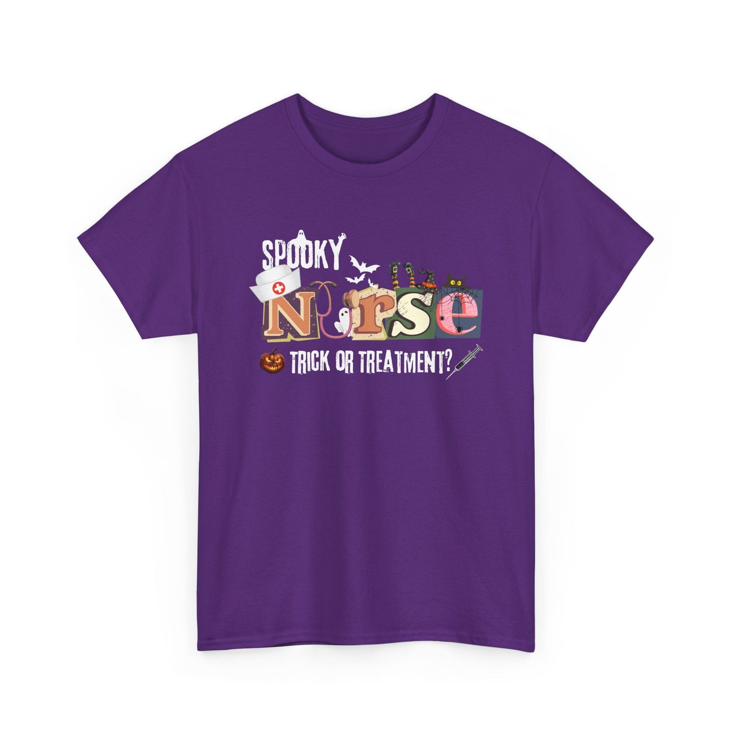 Spooky Nurse T-shirt for Halloween - Trick or Treatment? - Boo and Bewear