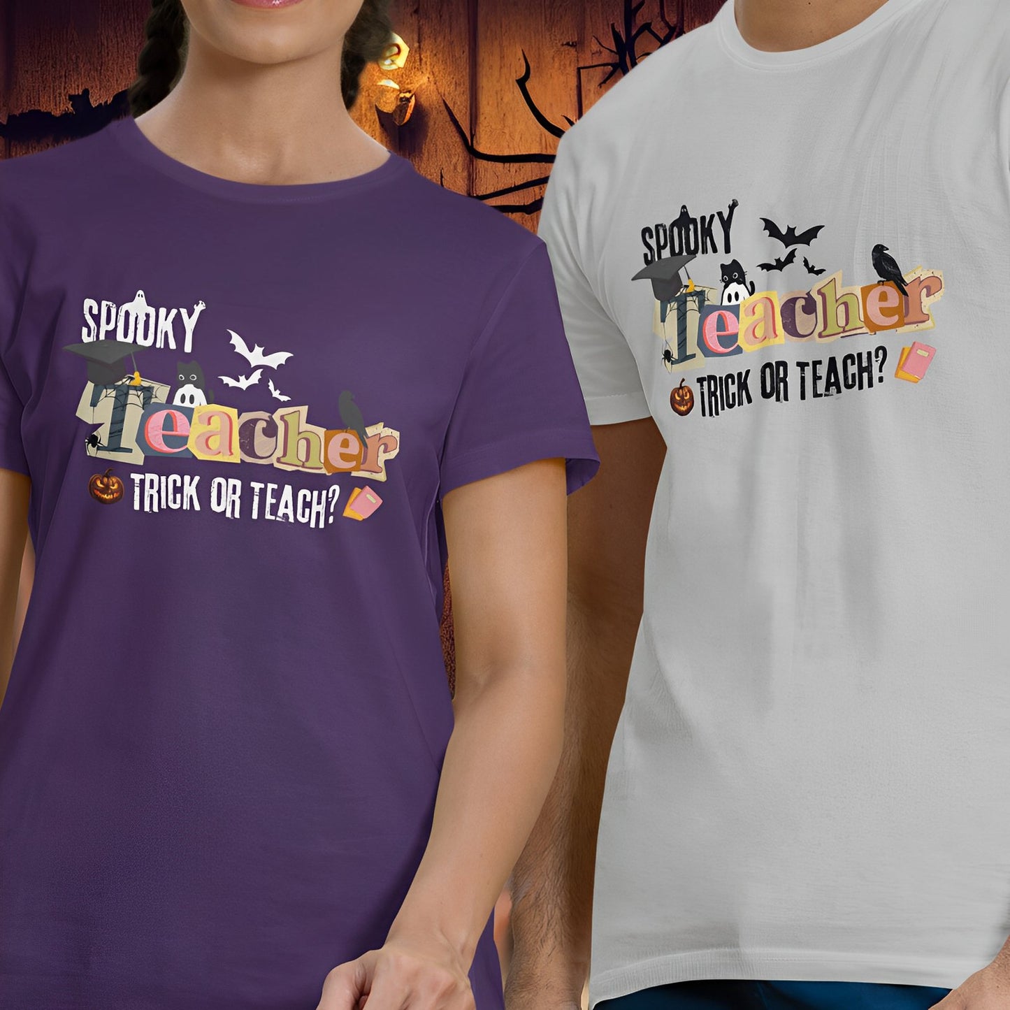 Spooky Teacher T-Shirt for Halloween - Trick or Teach? - Boo and Bewear