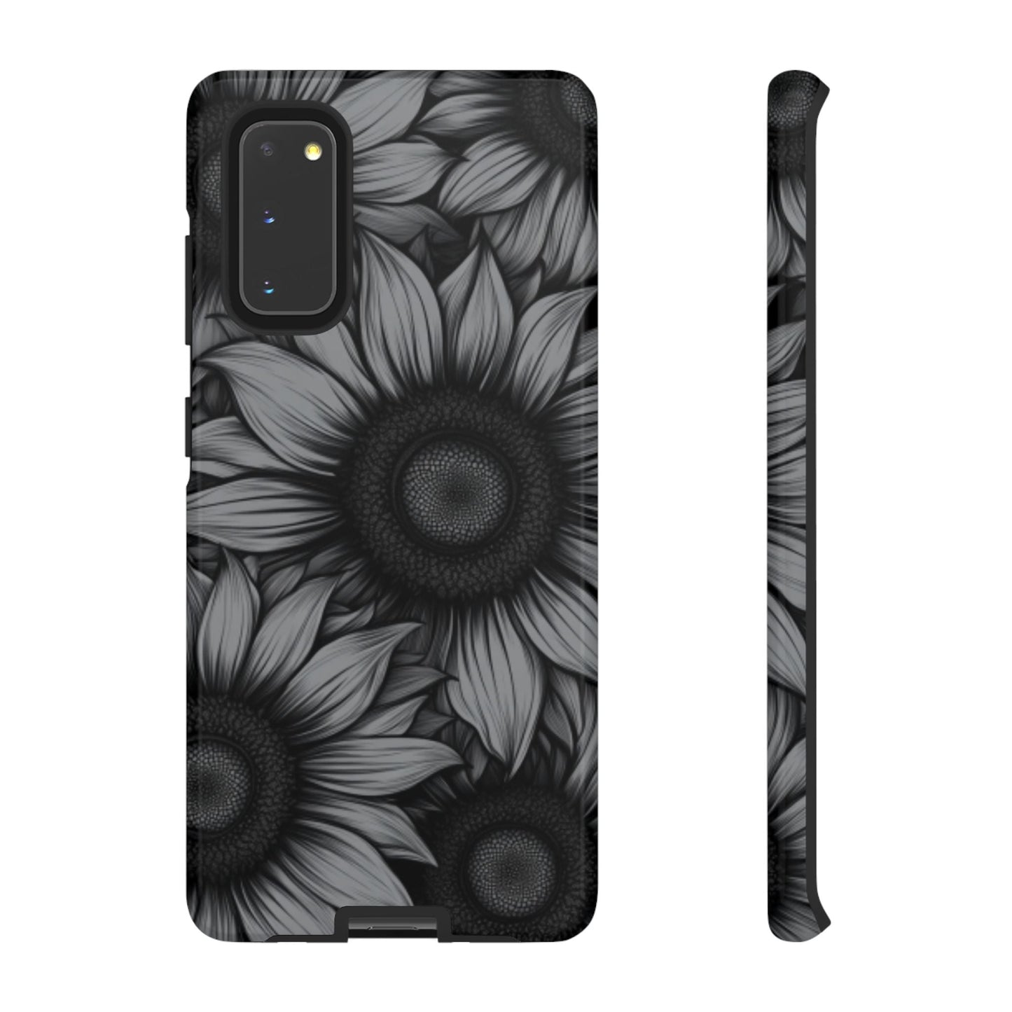 Sunflower Phone Case - Dark Gothic Floral Phone Cases - Phone 16 15 14 13 12 11, Samsung Galaxy & Google Pixel Phone Covers - Boo and Bewear