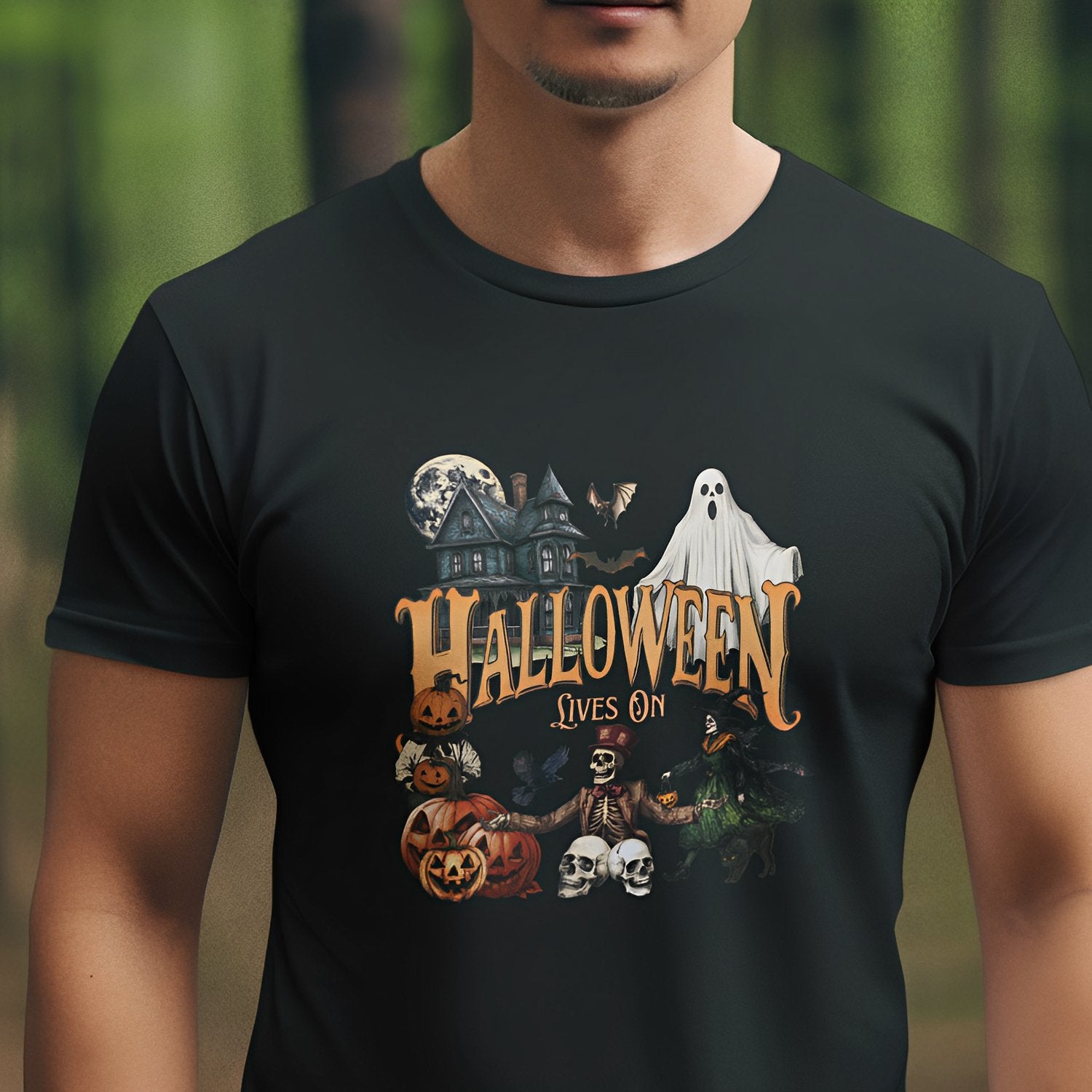 Vintage Halloween T-Shirt - Halloween Lives On - Boo and Bewear