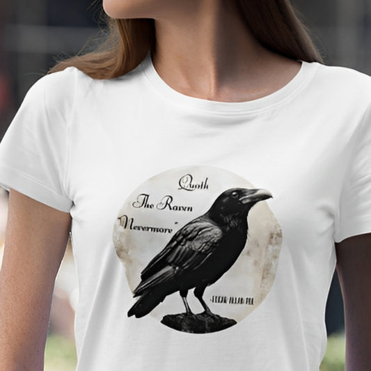 Vintage Raven T-Shirt - Edgar Allan Poe Literature Quote Clothing - Boo and Bewear